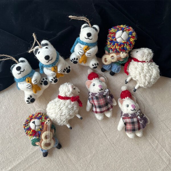 Felt animal dolls
