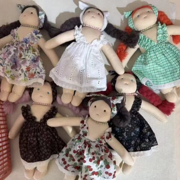 Fabric girl dolls