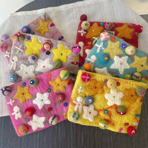 Colorful felt wallet